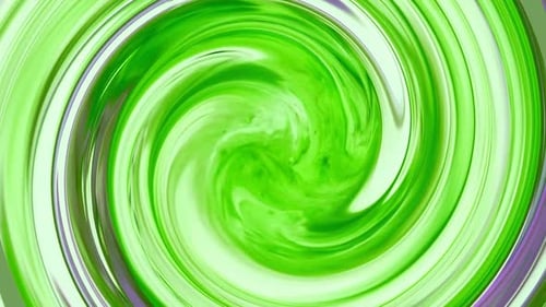 Abstract Green Fluid Swirl Looping Background