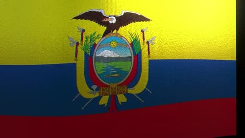 Ecuador National Flag Waving Loop