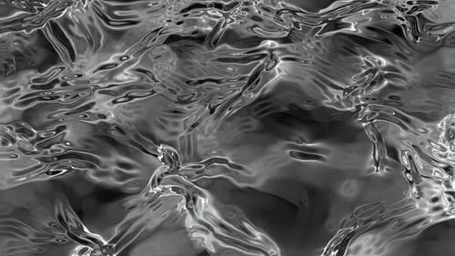 Abstract Fluid Silver Metallic Waves Background Animation