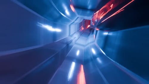 3d render background, futuristic cosmic warp tunnel