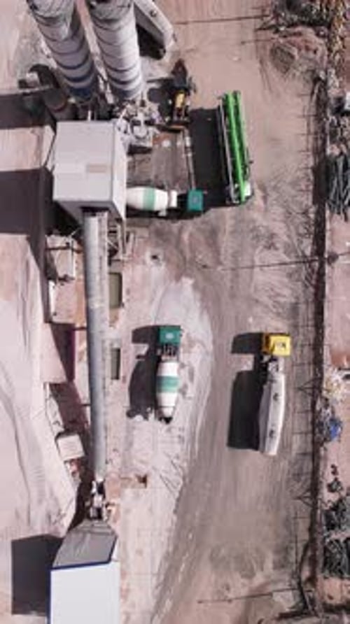 Concrete Mixing Plant Aerial View