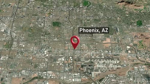 Phoenix City Zoom (AZ, United States) from Space to Earth