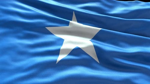 Realistic Waving Somalia National Flag