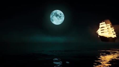 Sailboat soaring over the sea