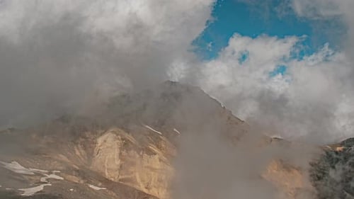 Mountains and Cloudscape Wide Aerial Shot
