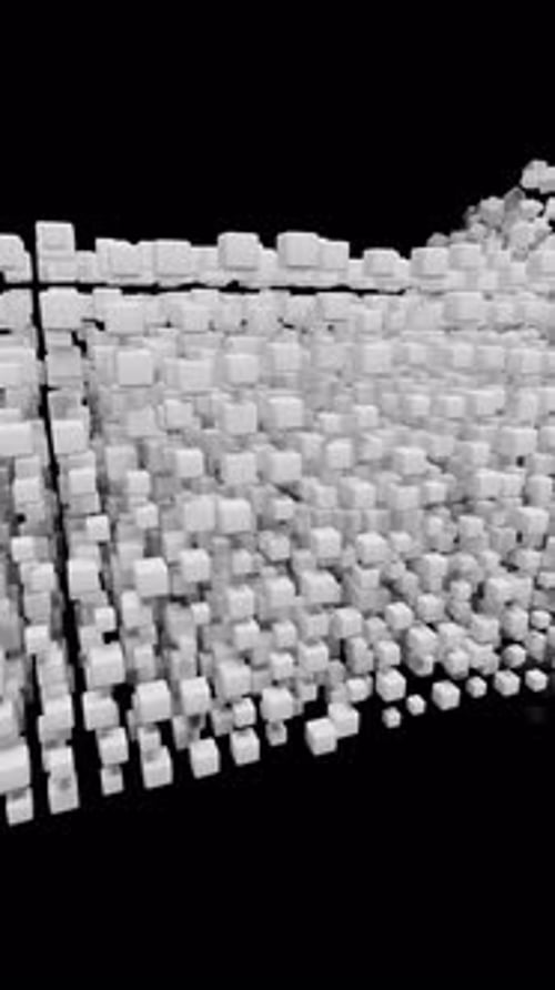 White Spheres 3D Loop Shapes Animation