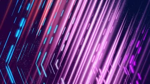 Futuristic Neon Lines Abstract Digital Background Loop
