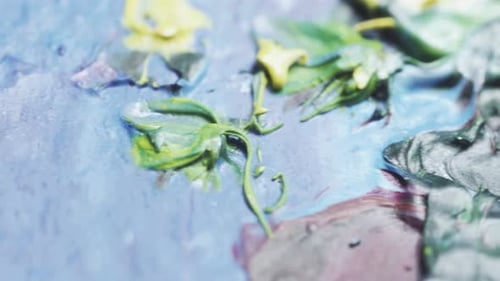 Abstract Painting Texture with Colorful Swirls