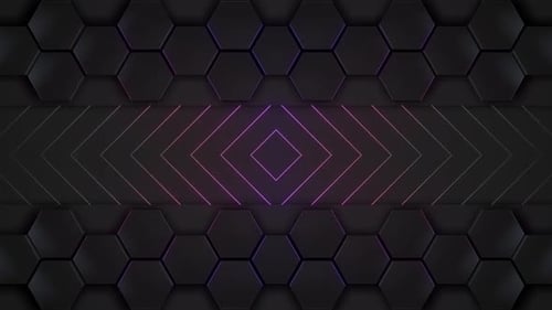 Pulsing Neon Geometric Lines Motion Background