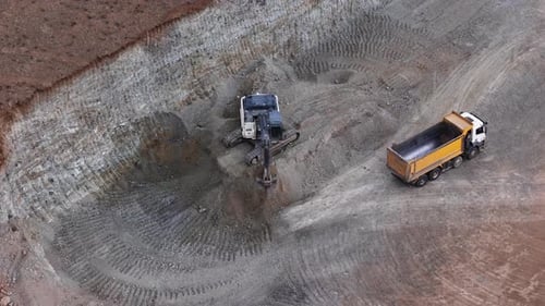 Construction site sand loading