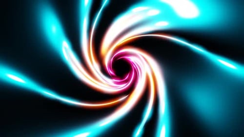 colorful temporary shining vj loop, a stream of curved light energy abstract music background