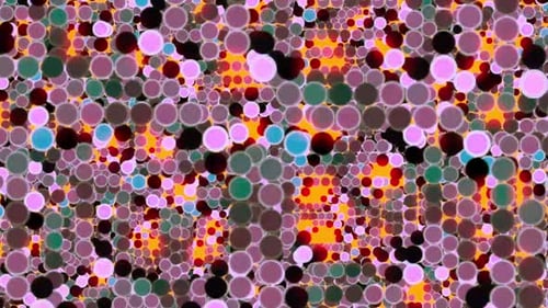 Colorful Abstract Fluid Circles Pulsating Background Loop
