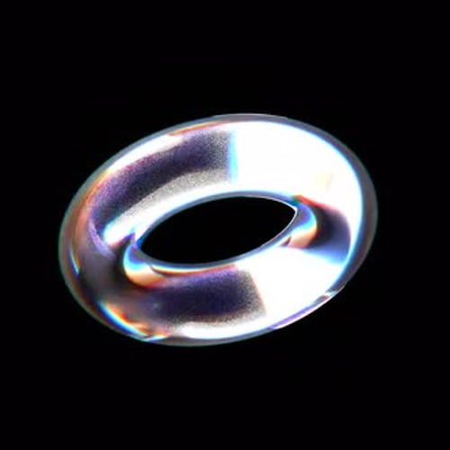 Abstract Chromatic Aberration 3D Torus Loop Background