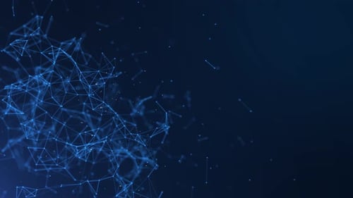 Abstract Blue Plexus Network Digital Technology Background Loop