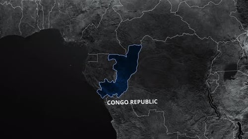 Animated Map Highlight of Congo Republic