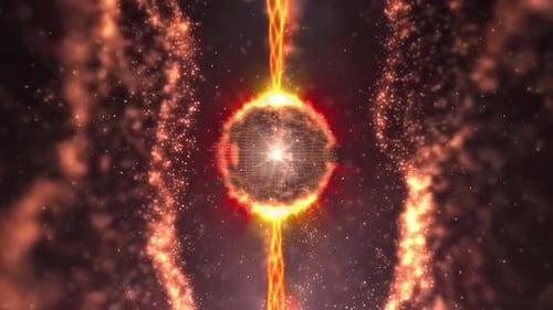 Energetic Abstract Sphere and Particle Beam Reveal