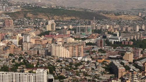 Yerevan City with Modern and Old Buildings