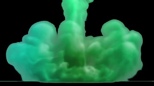 Vibrant green smoke cloud