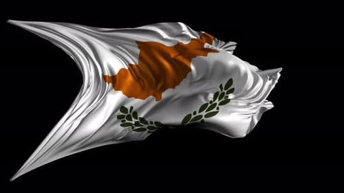 Realistic Waving Flag of Cyprus Loop