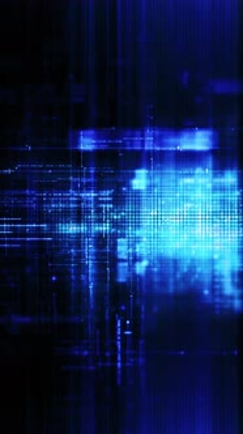 Abstract Blue Digital Grid Data Flow Background