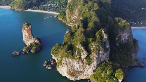 Aerial View of Ao Nang Beach in Krabi Thailand