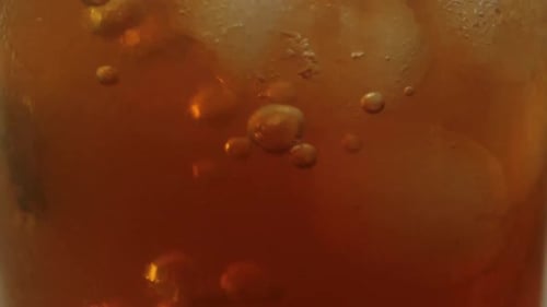 Close Up of a Glass of Bubbly Drink