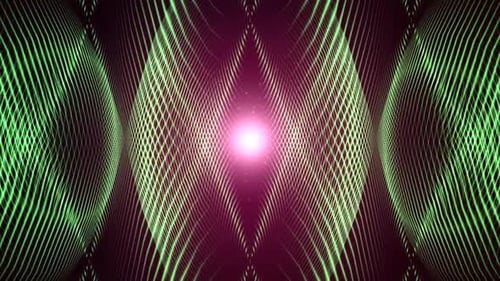 Abstract Purple Glow Flare Green Shine Wireframe Animation Background
