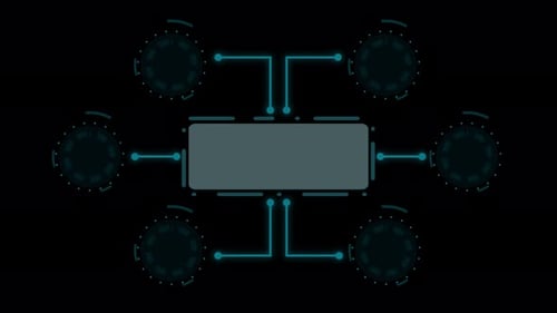 Futuristic Animated Network Diagram Infographic for Connecting Concepts