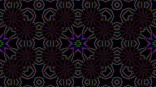 Geometric Neon Light Kaleidoscope Loop Background Animation