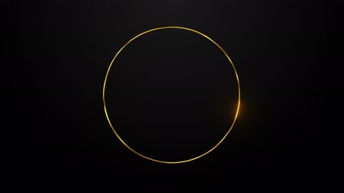 3d Gold Stripe Circle Geometric Cube Glitter Gold Luxury Background Light Glowing