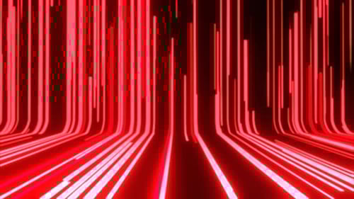 Red Futuristic Neon Lines Expressive Motion Background Vj Loop In 4K