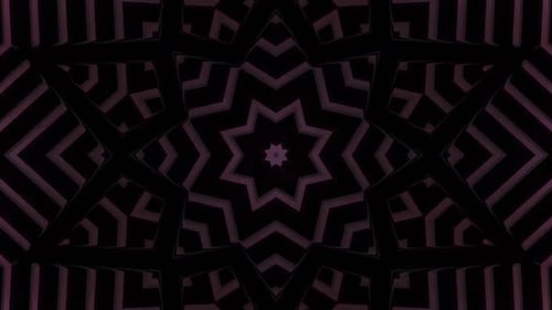 Dark geometric pattern unfolds with dynamic shifting lines and shapes