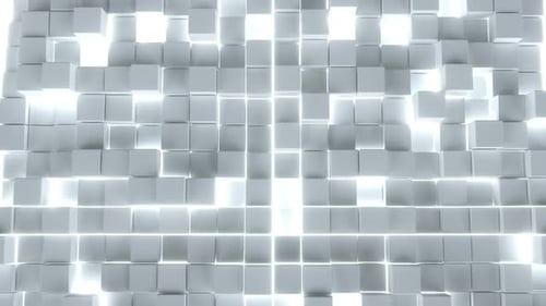 Corporate Pattern Bright Glow Clean Cubes Background Loop