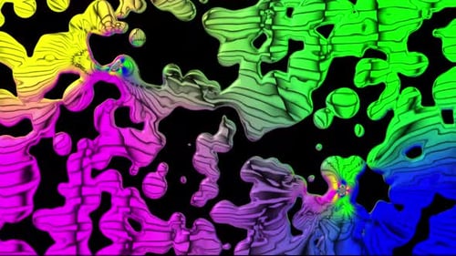 Vibrant Abstract Fluid Liquid Colorful Morphing Shapes