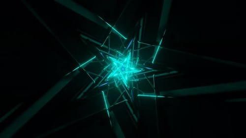 Neonlichter tanzen hypnotisch in einem lebendigen und dynamischen VJ-Loop