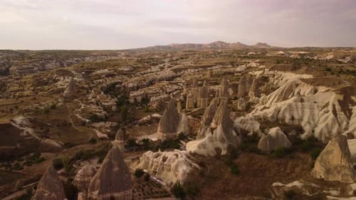 Awesome aerial view of Goreme Historical National Park, Turkey