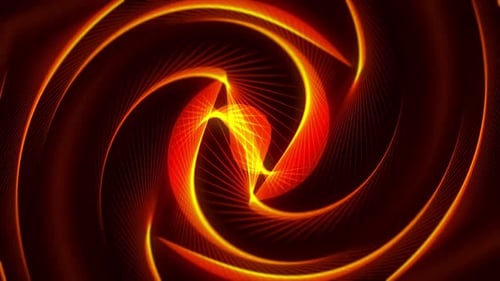 Red Orange Abstract Geometric Swirl Animation