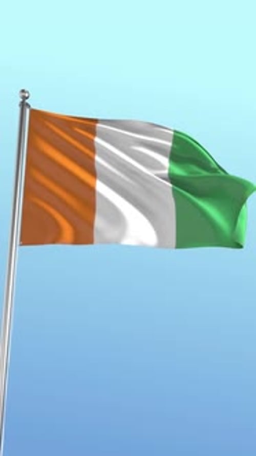 Cote D'ivoire Flag Vertical