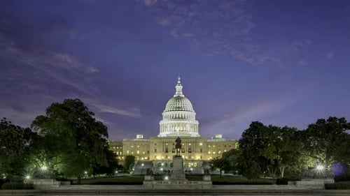 4K time lapse of the United states capitol building.