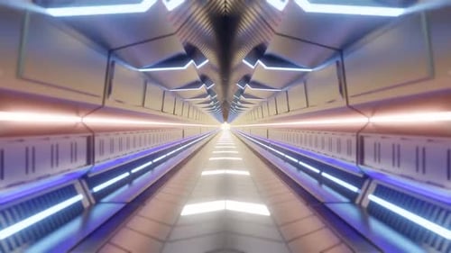 Futuristic Sci-Fi Tunnel Journey Loop