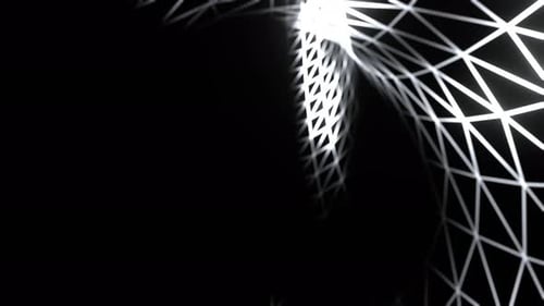 White Mesmerizing Neon Mesh Abstract Pattern Background Vj Loop In 4K