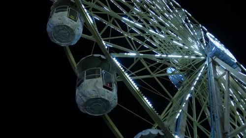 Amusement park happy times place at night