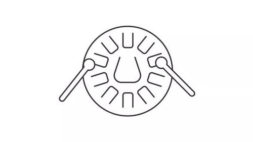 Minimalist Animated Tongue Drum Music Icon