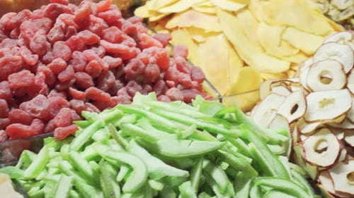 Wide range of dried fruits at the Grand Bazaar, Istanbul