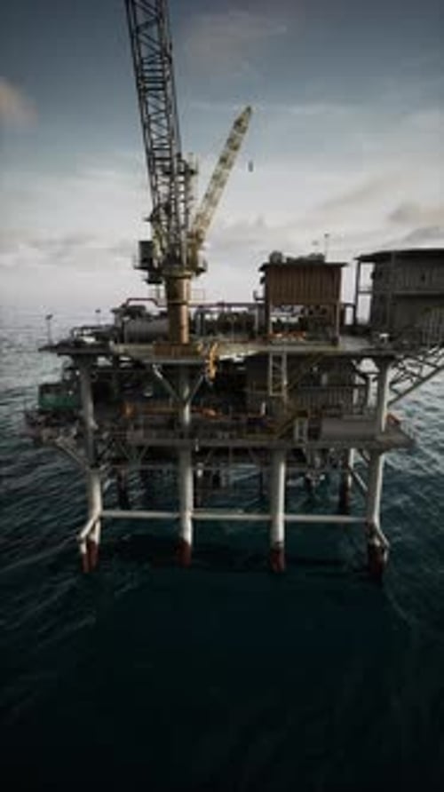 Oil Rig in the Middle of the Ocean