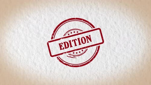 Retro Hand Stamping Edition Text Reveal