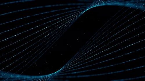 Abstract Digital Particle Lines Network Background Loop