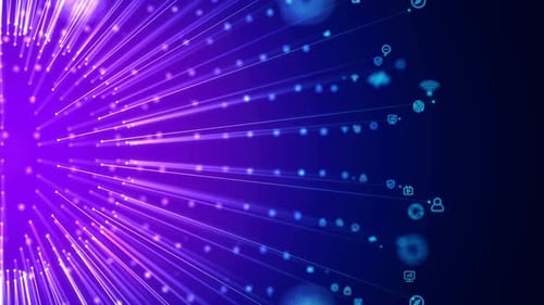 Líneas y puntos geométricos Información digital Rotación esférica