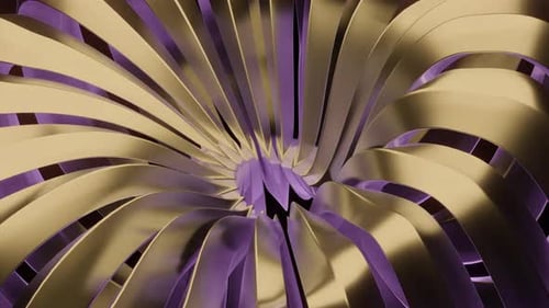 Abstract Flowing Metallic Ribbons Loop Background