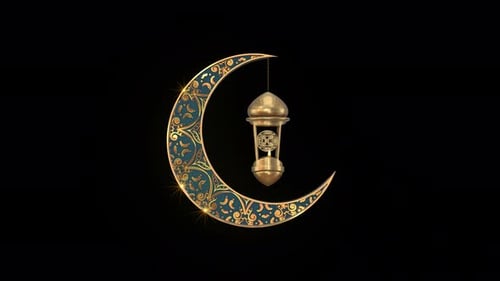 Ramadan Crescent And Lantern 04